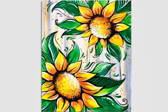 Paint Nite: Sunflower Duo